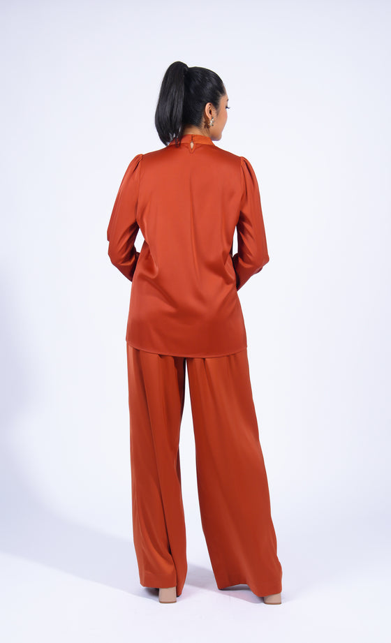 Miss Plush Top in Rust Orange