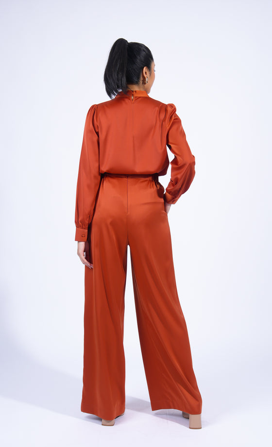 Miss Plush Pants in Rust Orange