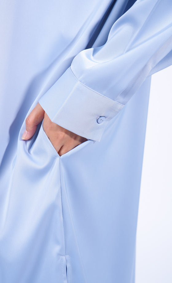 Miss Plush Oversized Shirt in Cerulean Blue