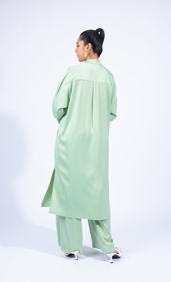 Miss Plush Oversized Shirt in Pastel Green