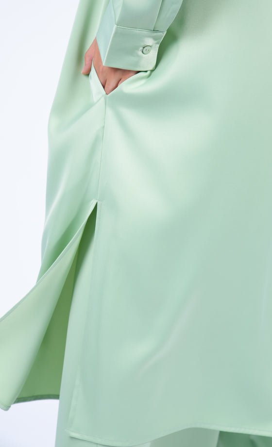 Miss Plush Oversized Shirt in Pastel Green