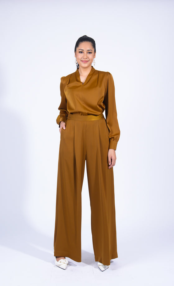 Miss Plush Pants in Golden Brown