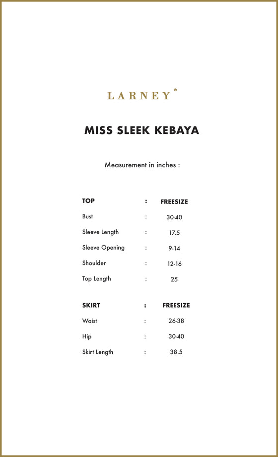 Miss Sleek Kebaya in Silver Cloud