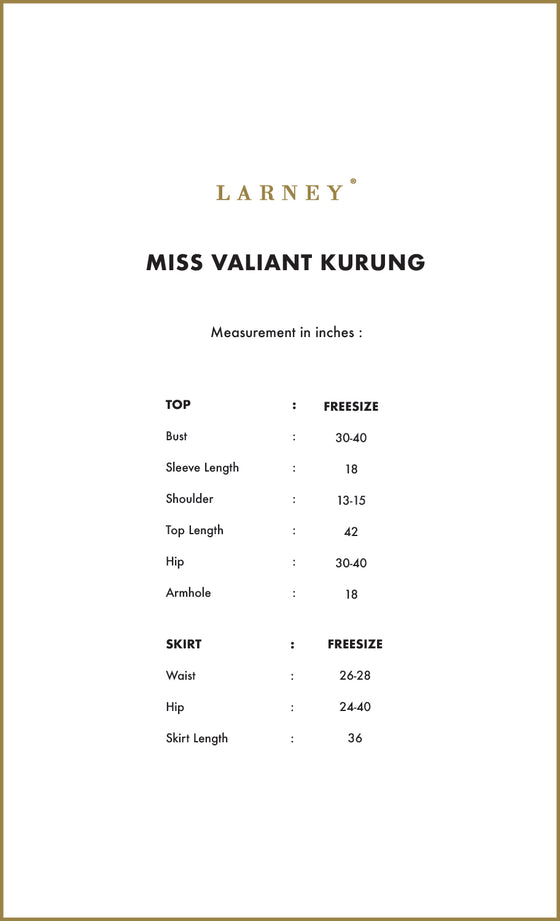 Miss Valiant Kurung in Cerulean Blue