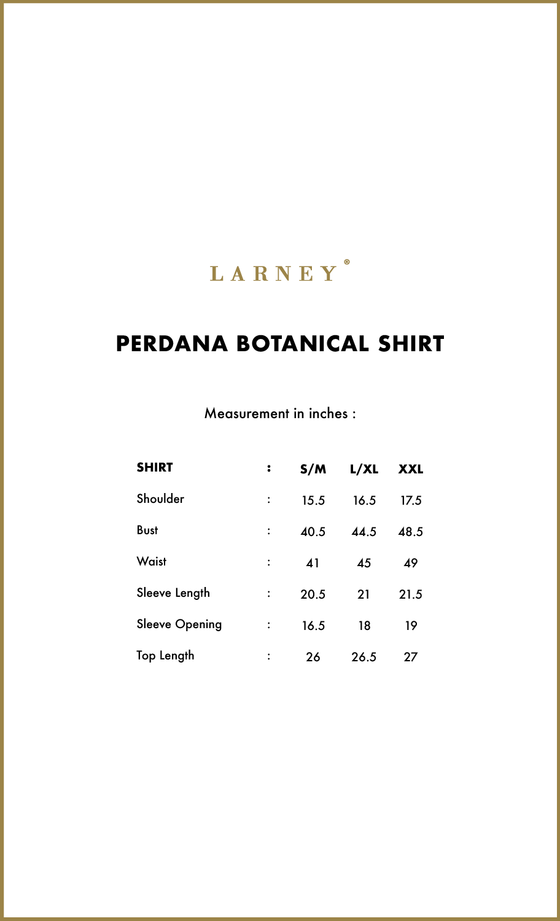 Perdana Botanical Shirt in Ocean Blue