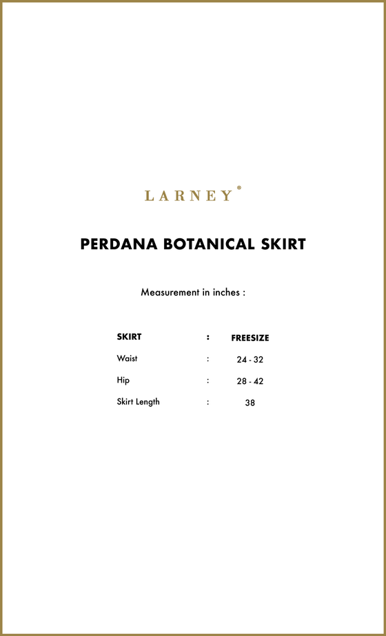 Perdana Botanical Skirt in Ocean White