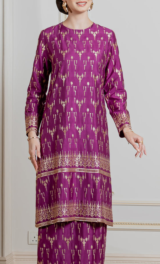 Alma Kurung in Deep Orchid