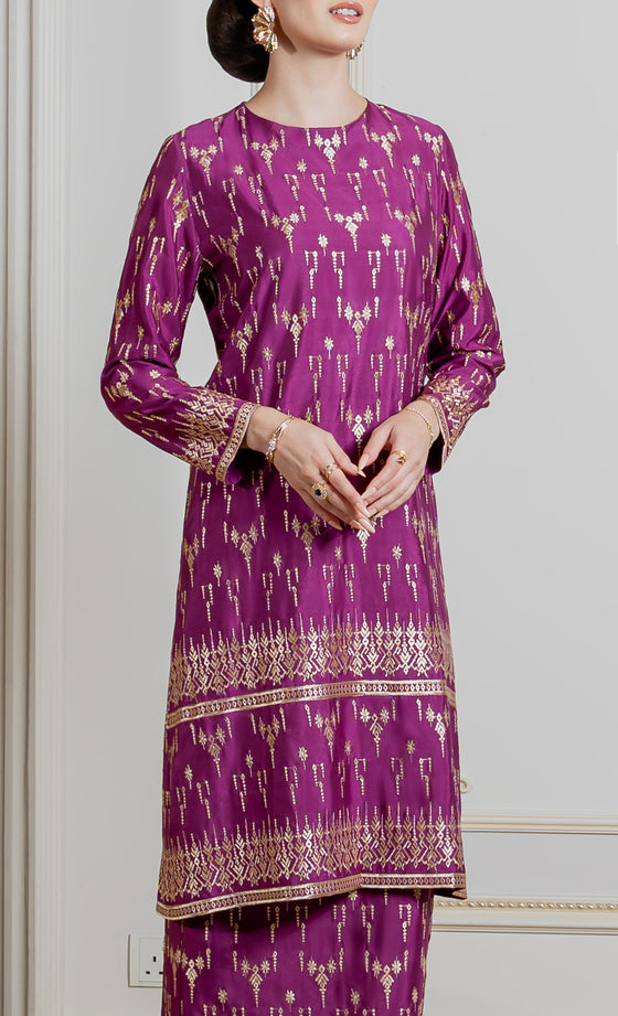 Alma Kurung in Deep Orchid