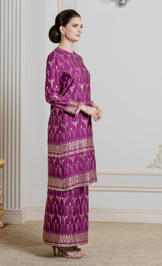 Alma Kurung in Deep Orchid