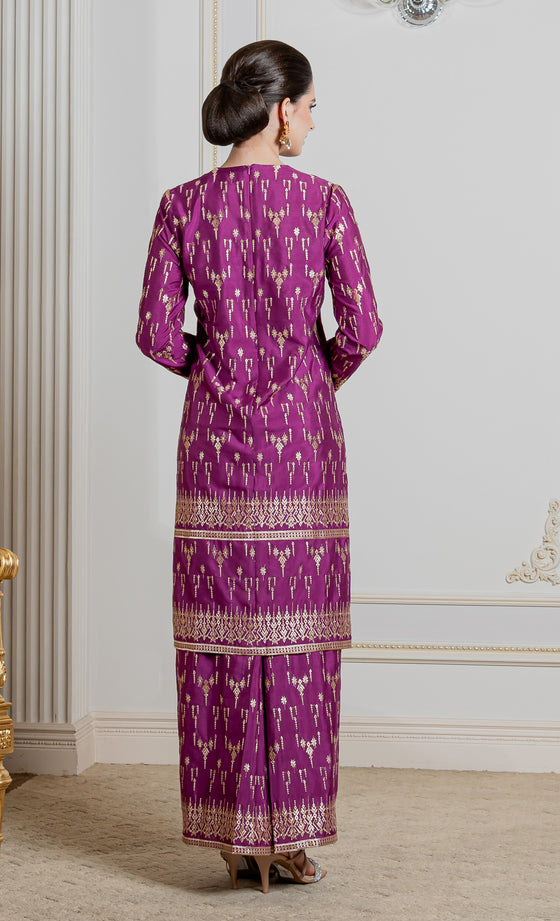 Alma Kurung in Deep Orchid