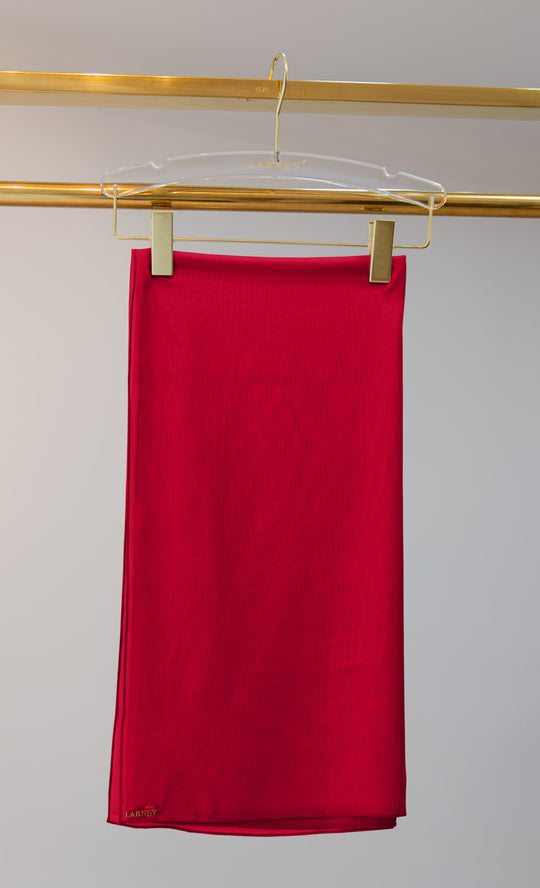 Dazzle Organza Bawal in Scarlett Red