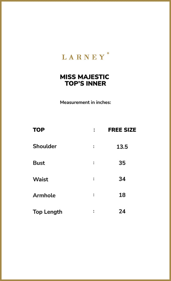 Miss Majestic Top's Inner in Black