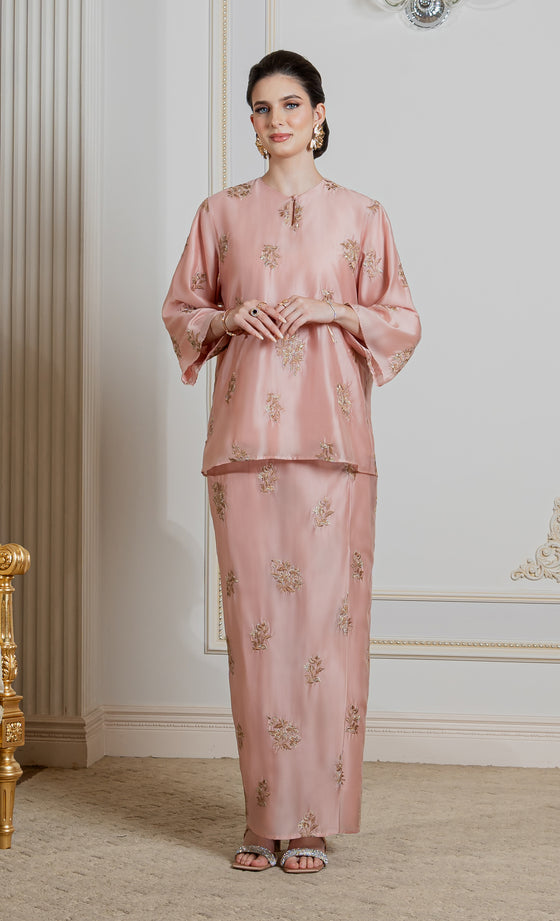 Eternal Kurung Kedah in Rose Cloud