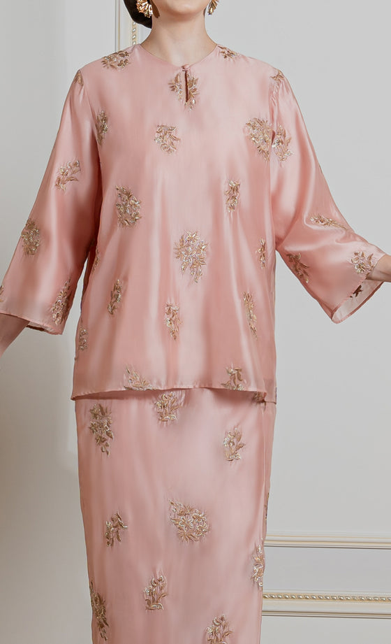 Eternal Kurung Kedah in Rose Cloud