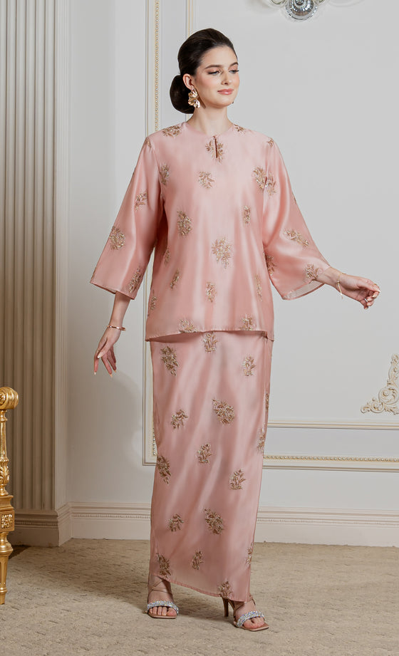 Eternal Kurung Kedah in Rose Cloud