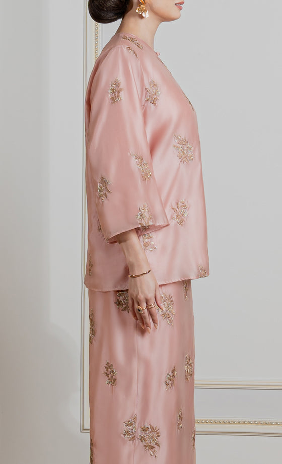 Eternal Kurung Kedah in Rose Cloud