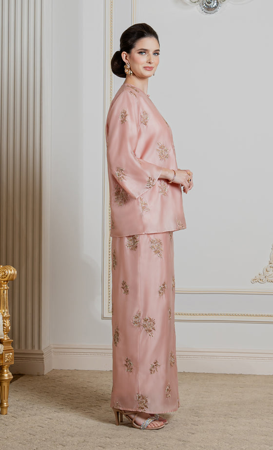 Eternal Kurung Kedah in Rose Cloud