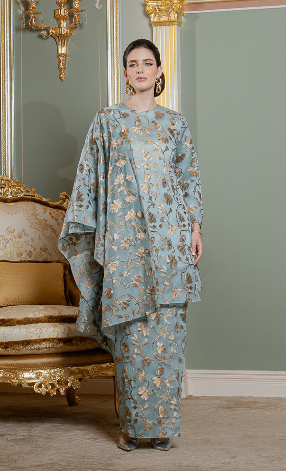 Lumina Kurung Riau in Steel Blue