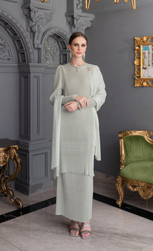  Miss Lush Kurung in Mist Green