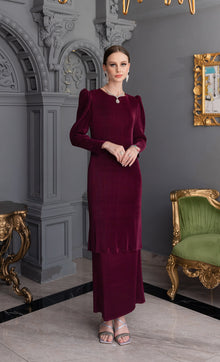  Miss Lush Kurung in Red Plum