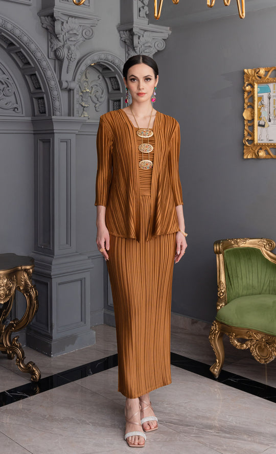 Miss Sleek Kebaya in Glazed Brown