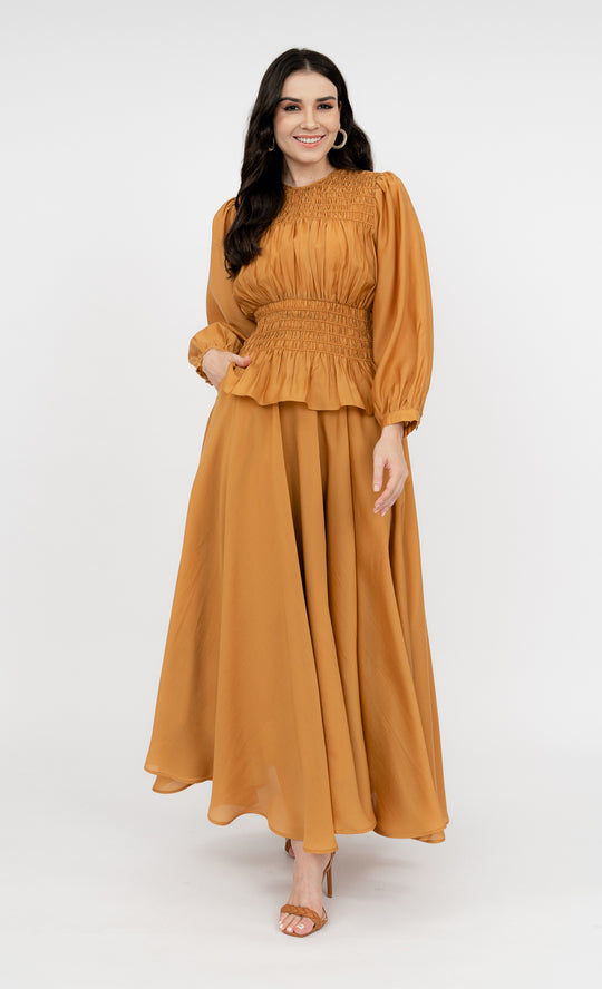 Valentina Top in Amber Gold