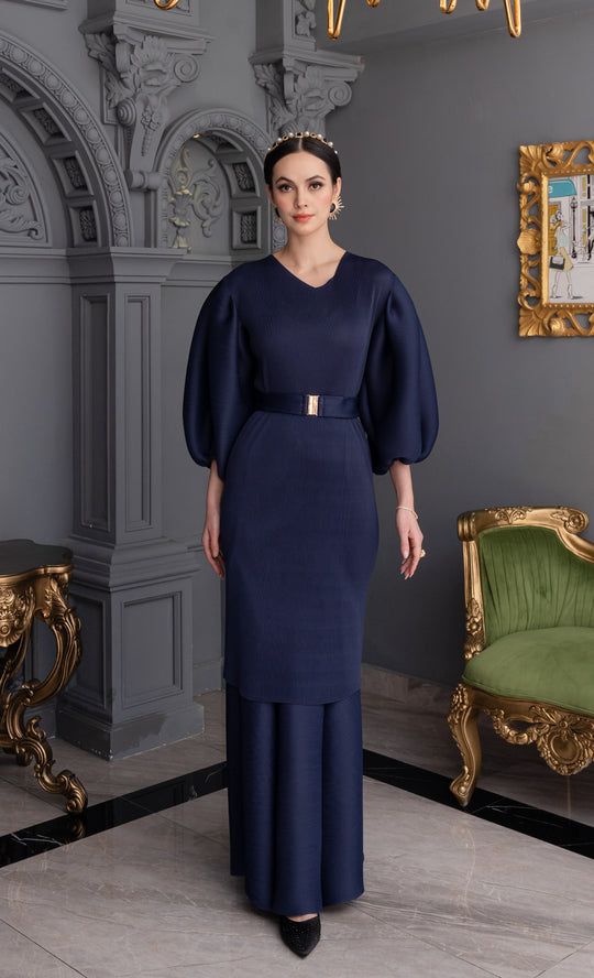 Miss Valiant Kurung in Midnight Blue
