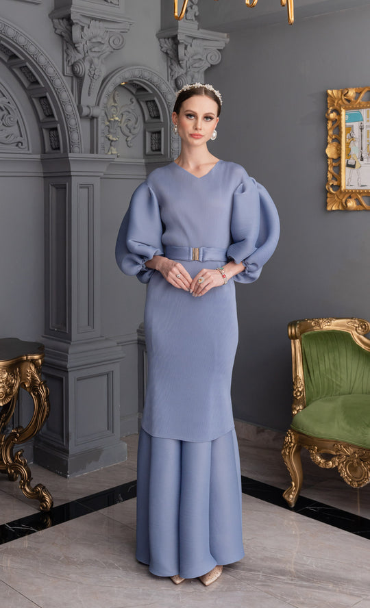 Miss Valiant Kurung in Cerulean Blue