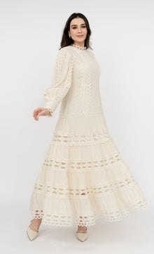  Scarlett Dress in Pristine Cream