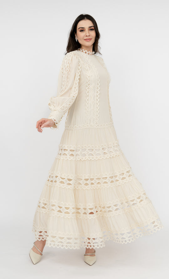 Scarlett Dress in Pristine Cream