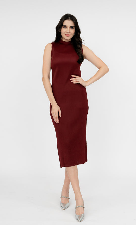 Miss Charm Dress in Maroon