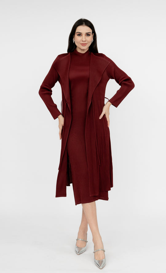 Miss Iconic Cardigan in Maroon