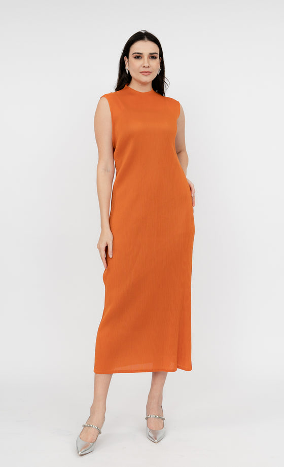 Miss Charm Dress in Burnt Orange