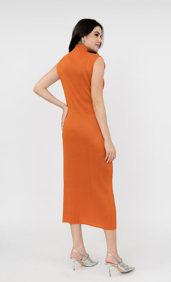 Miss Charm Dress in Burnt Orange