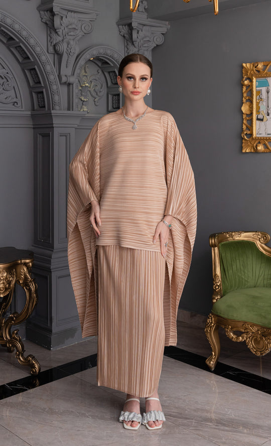 Miss Soleil Kurung in Ivory Cream