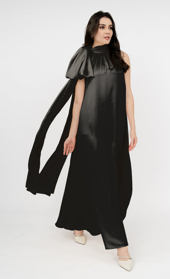 Natalia Sleeveless Dress in Jet Black