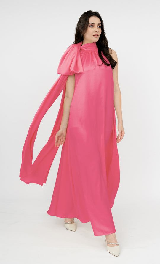 Natalia Sleeveless Dress in Taffy Pink