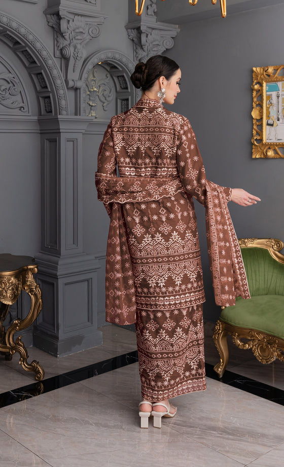 Grandeur Kebaya in Mahogany Brown