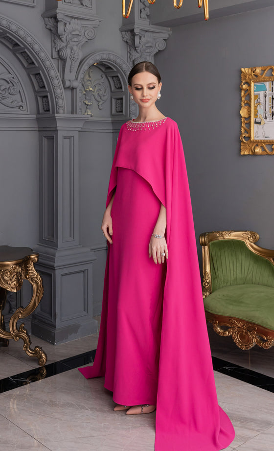 Lady Lucia Dress in Fuchsia Pink