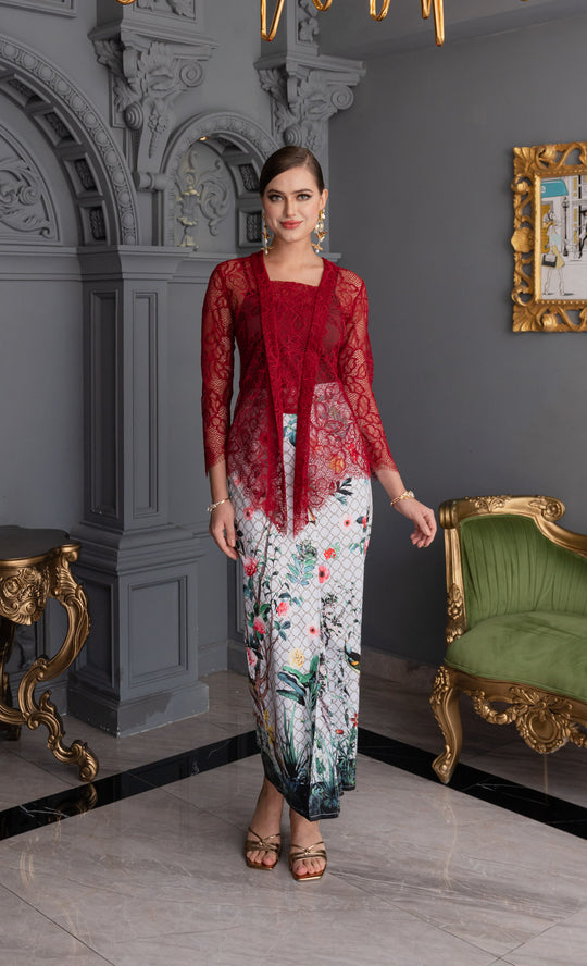 Relive Lace Kebaya in Jester Red