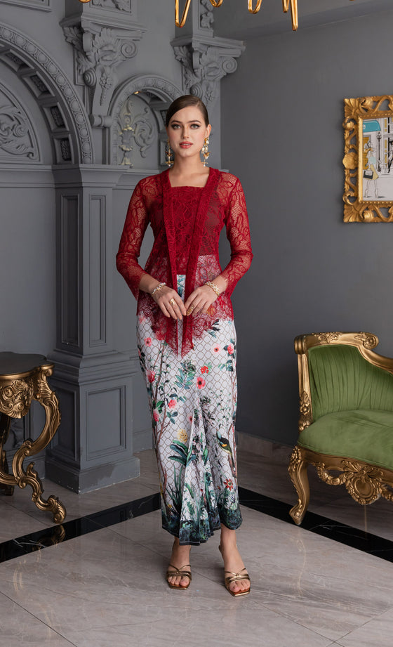 Relive Lace Kebaya in Jester Red