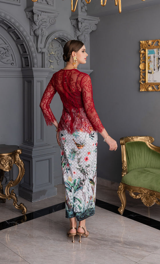 Relive Lace Kebaya in Jester Red
