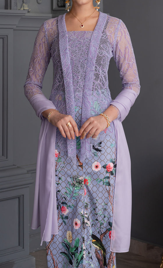 Relive Lace Kebaya in Blue Lilac