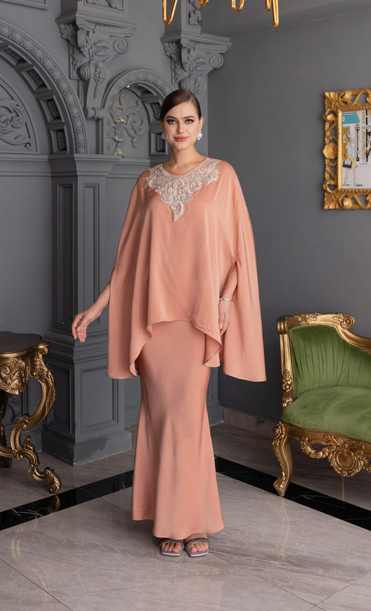 Lady Eliza Kurung in Dusty Coral