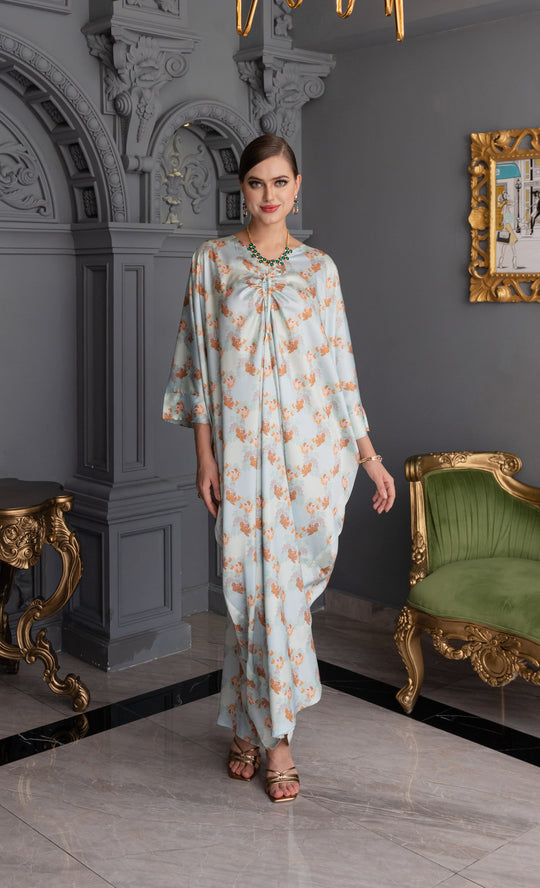 Petal Caftan in Autumn Green