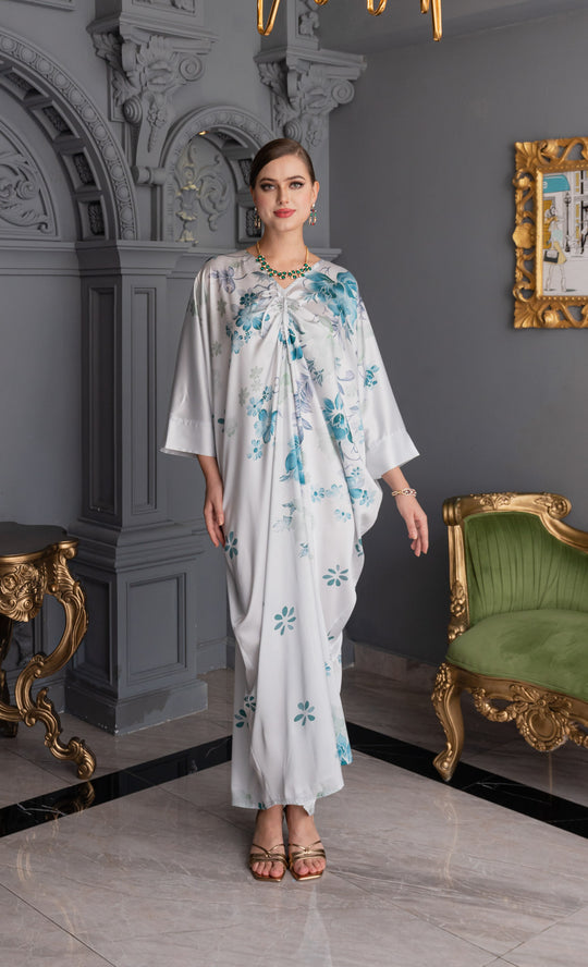 Fleur Caftan in Aqua Blue