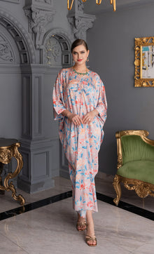  Wisdom Caftan in Garden Blue Orange