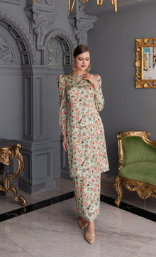  Blossom Kurung in Pistachio Green