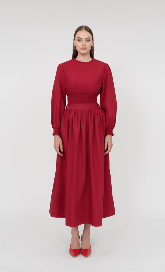 Victoria Skirt in Red Dahlia