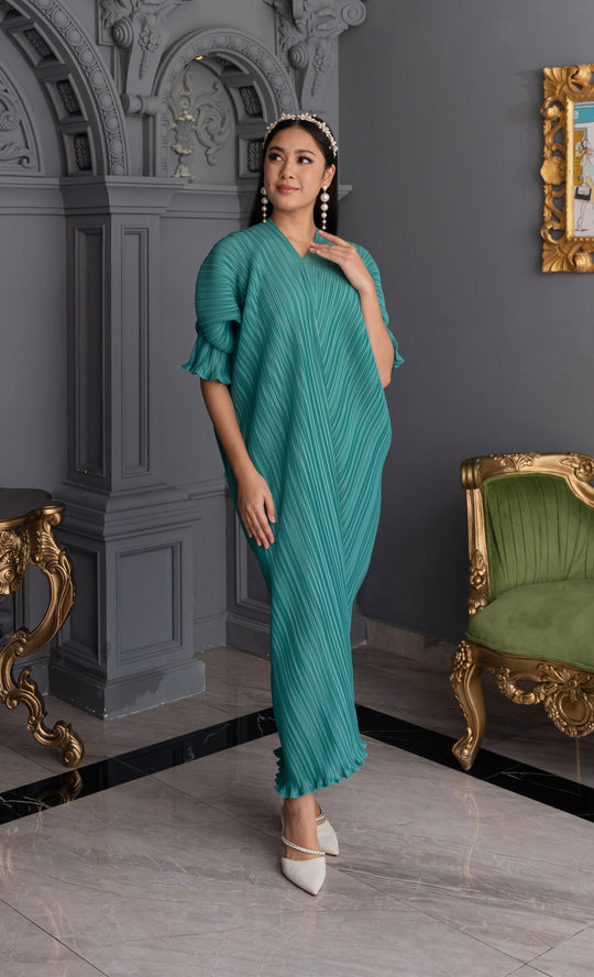 Miss Democracy Dress in Marine Green